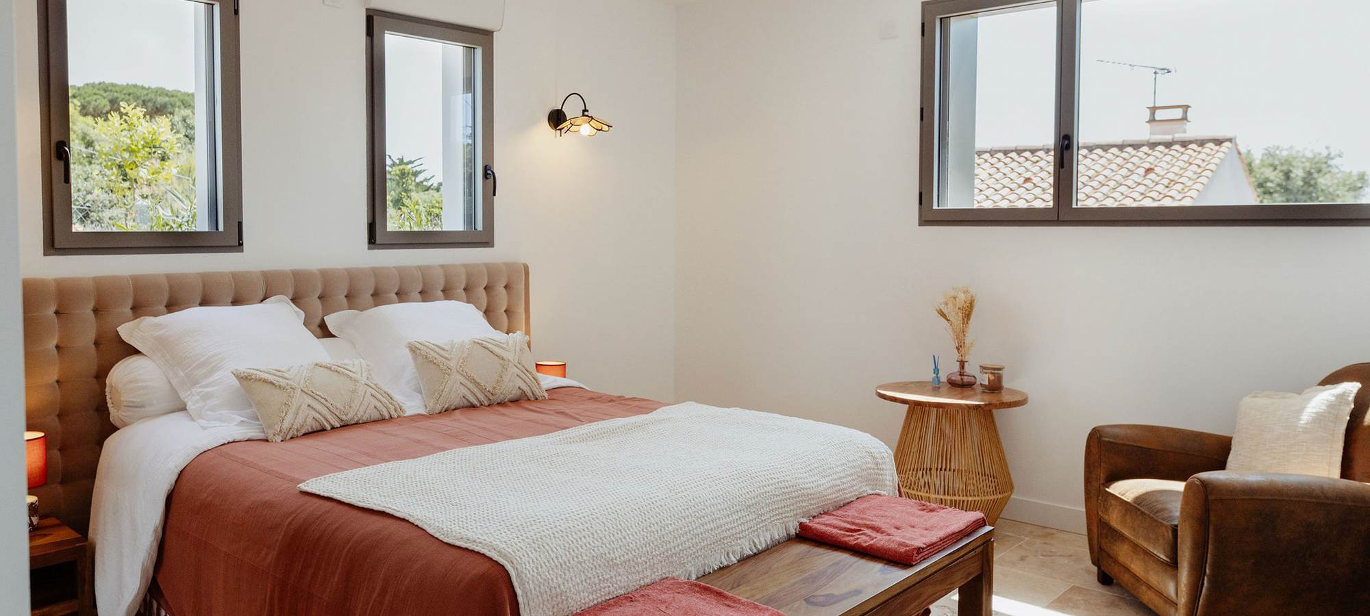 Chambre Terra cota lit double XO 17