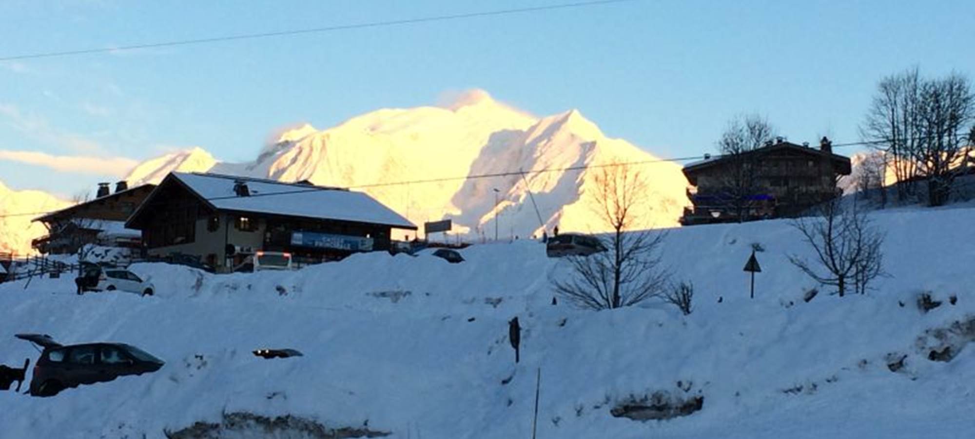 Vue du balcon en hiver