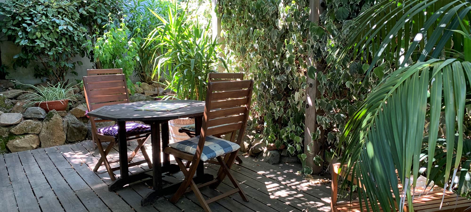 La terrasse de la chambre "GLYCINE"