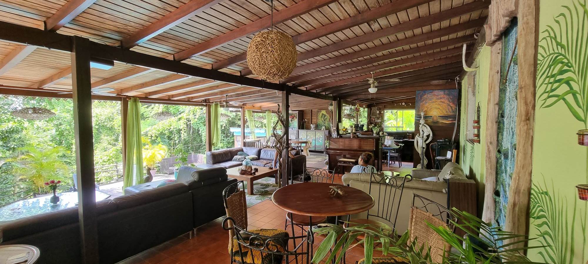 terrasse vue depuis l entree