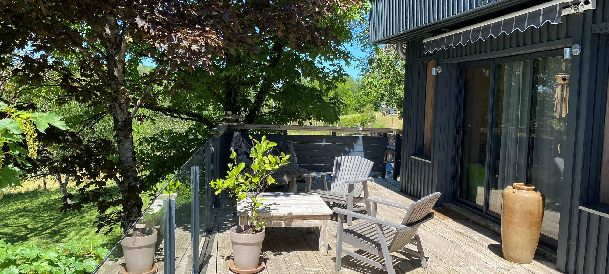 Terrasse du Lodge avec vue imprenable