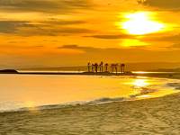 Coucher de soleil depuis la plage de Valras
