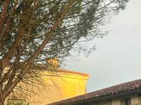 coucher de soleil sur le village