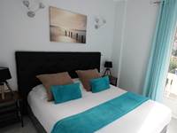 Chambre coté jardin des appartements Lotu ou Saleccia Appart Bleu Azur à Saint Florent  Corse