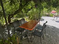 la terrasse sous la glycine