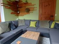 Lounge with wood burning stove