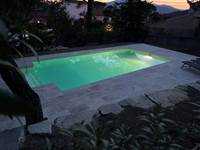 Private swimming pool at night, Villa Lou Pantaï Sainte-Maxime