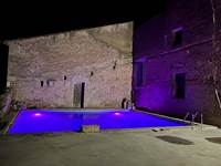 la piscine le soir