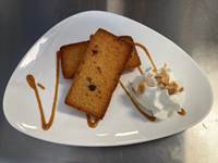 Financier pépites de chocolat et éclats de caramel