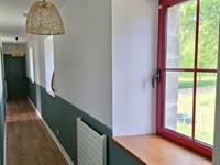 Couloir de nos 4 chambres doubles avec vue sur la nature
