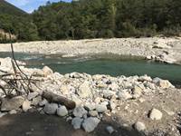The tiny beach