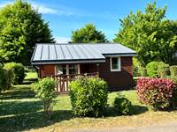 chalet bois 2 chambres avec terrasse couverte