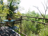 Balcon vue au dessus des arbres