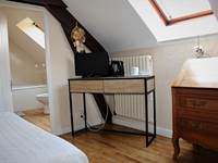 Chambre rose, ferme de la Gautraie, Saint James