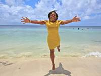 The beach where the Kalinago beach stood