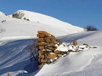 Ruine de la Bouse en neige