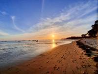 Un couché de soleil sur la plage de Taussat