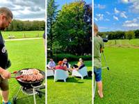 maison de vacances - barbecue- vue sur la forêt
