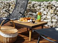 Panier petit déjeuner gourmand - terrasse du Manoir du Colombier Ain