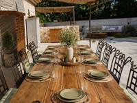 Villa Maluan repas extérieur calme pays de Fayence