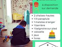 Equipement bébé et jeunes enfants au gîte de la Chevêche