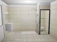 Salle d'eau- Espace sanitaire -  Chambre l'R de Rien - Le Ranch des Lacs - rénovation