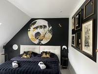 chambre noire et or gîte 10 - 14 personnes Normandie