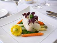 Cabillaud basse, température au pesto, ail et basilic