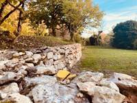 Mur typique du Quercy blanc à Belvèze