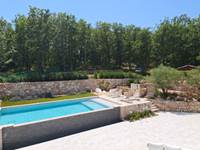 Chambre Quartz, terrasse privative, vue piscine