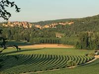 Le village de Calvignac vu de la terrasse
