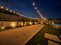 Terrain de pétanque soirée