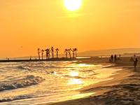 Coucher de soleil plage de Valras