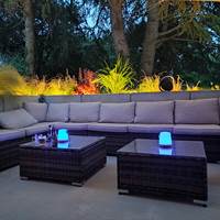 Terrasse couverte avec salon de jardin et Spa nordique (chauffé au bois)-presta