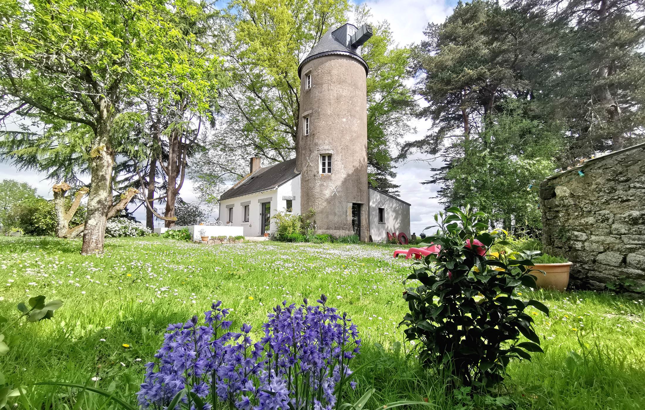 Vue bâtiment principal, moulin de La Retardière, Orvault