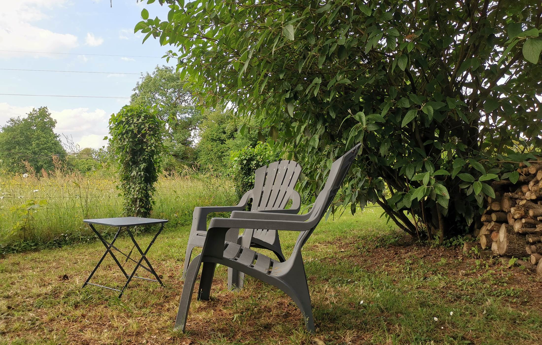 Ilot de détente dans le parc, moulin de La Retardière, Orvault, Nantes, Treillières, Sautron