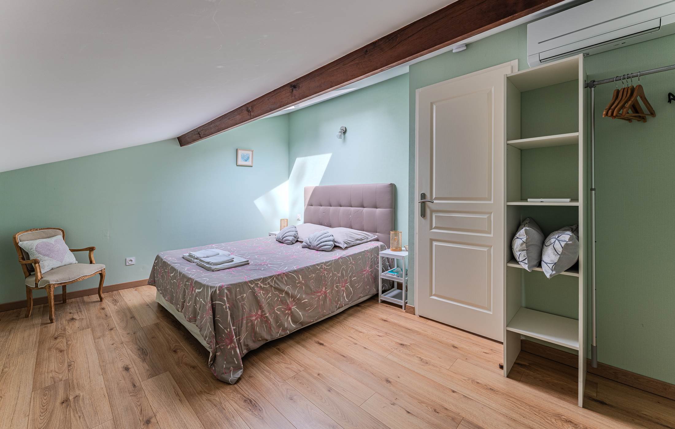 Chambre gîte 2 lit 160x200 climatisée