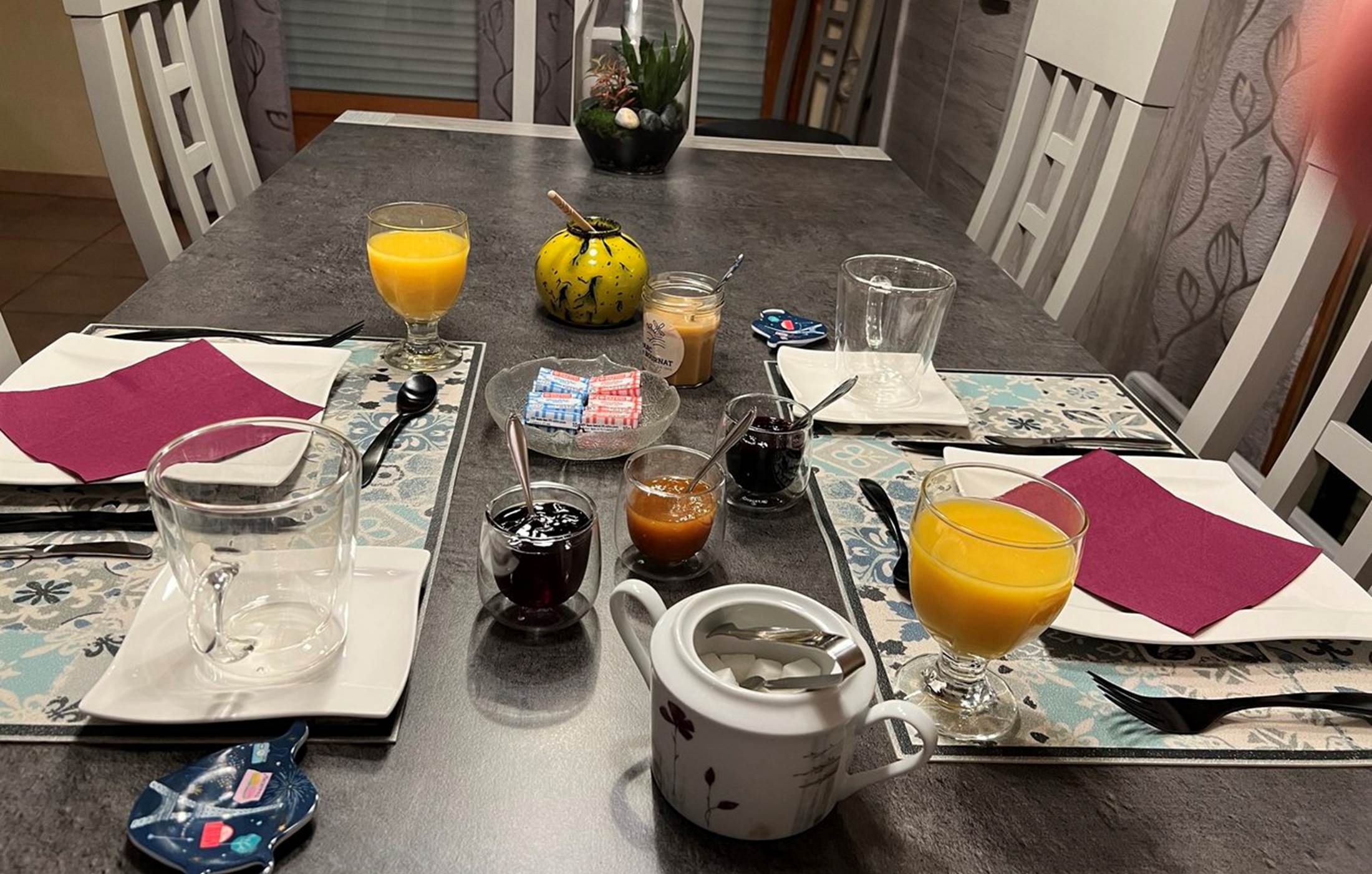 La table du petit-déjeuner