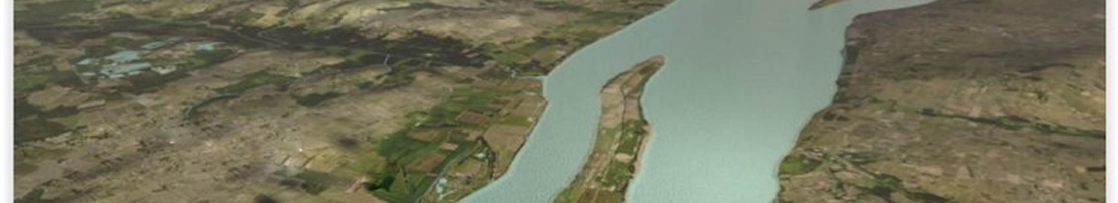 L'estuaire de la Gironde. Vue du ciel