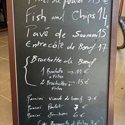 lla carte du restaurant