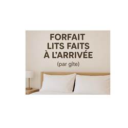 Forfait lit fait réservation obligatoire