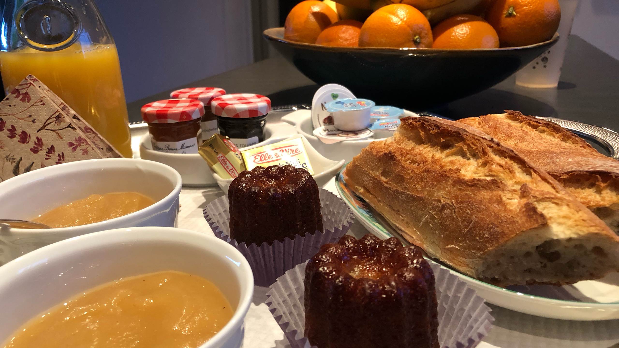 Chambre-d’hôtes-Sainte-Hélène-Gironde-Petit déjeuner