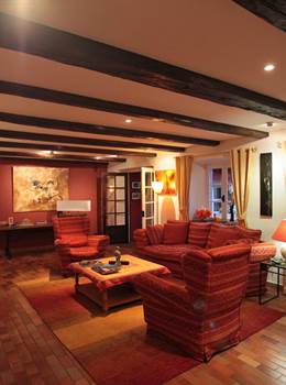 Salon avec cheminée