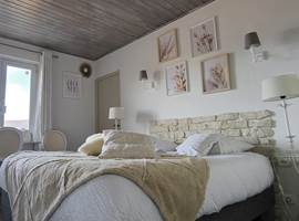 chambre coton, lit queen size, douche italienne, vue panoramique sur les vosges