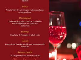 Menu Saint-Valentin Moderne Minimaliste Rouge