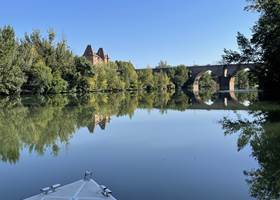 Le Musée Ingres Bourdelle et le Pont Vieux de Montauban vus depuis le Treil