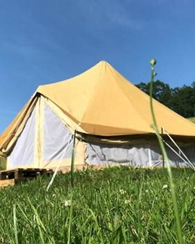 Tente équipée Noisette - extérieur