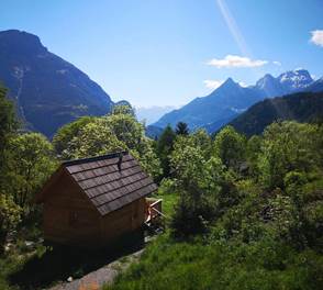 Cabanes de l'Esperluette. Cabanes Les Séolanes Vue de l'extérieur