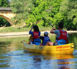 Canoe famille dordogne