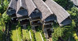 Vue aérienne du Rofia Lodge Nosy Be